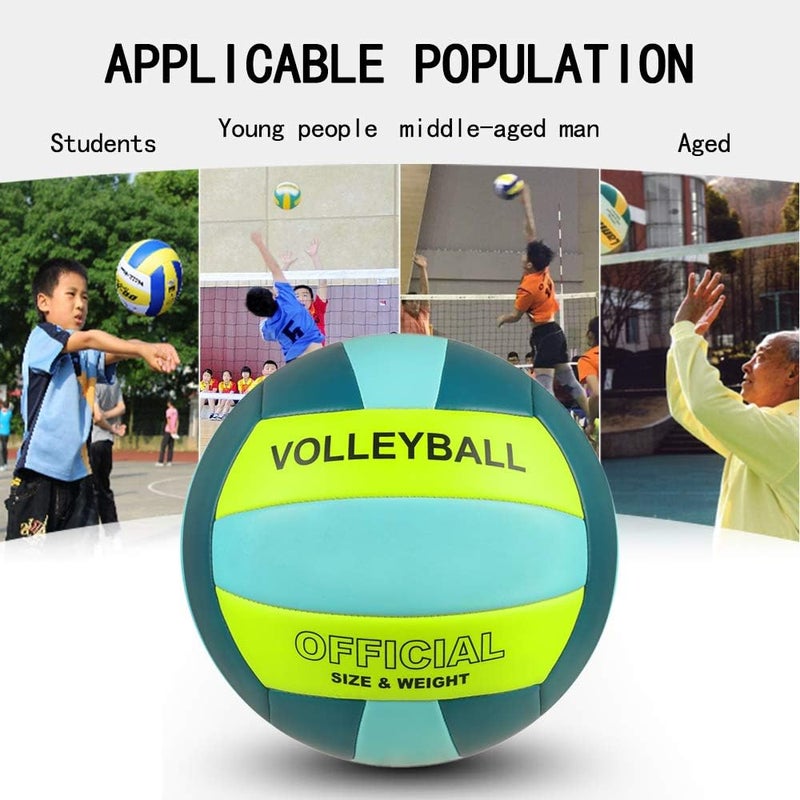 PECOGO Volleyball Size 5 PU Leather Soft Indoor Outdoor Volleyballs Sports Training Game Play Ball for Beginner, Teenager, Adult, 8.2 - Image 4